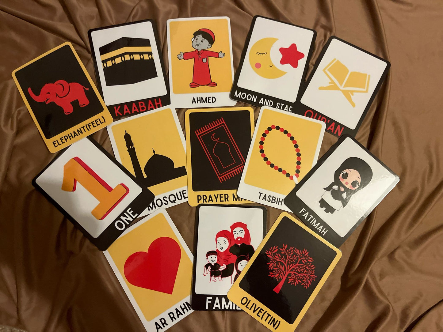 High contrast Islamic baby cards